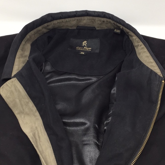 Men’s Black Jacket XXL 2X Black Gary Player Suede - Picture 2 of 8